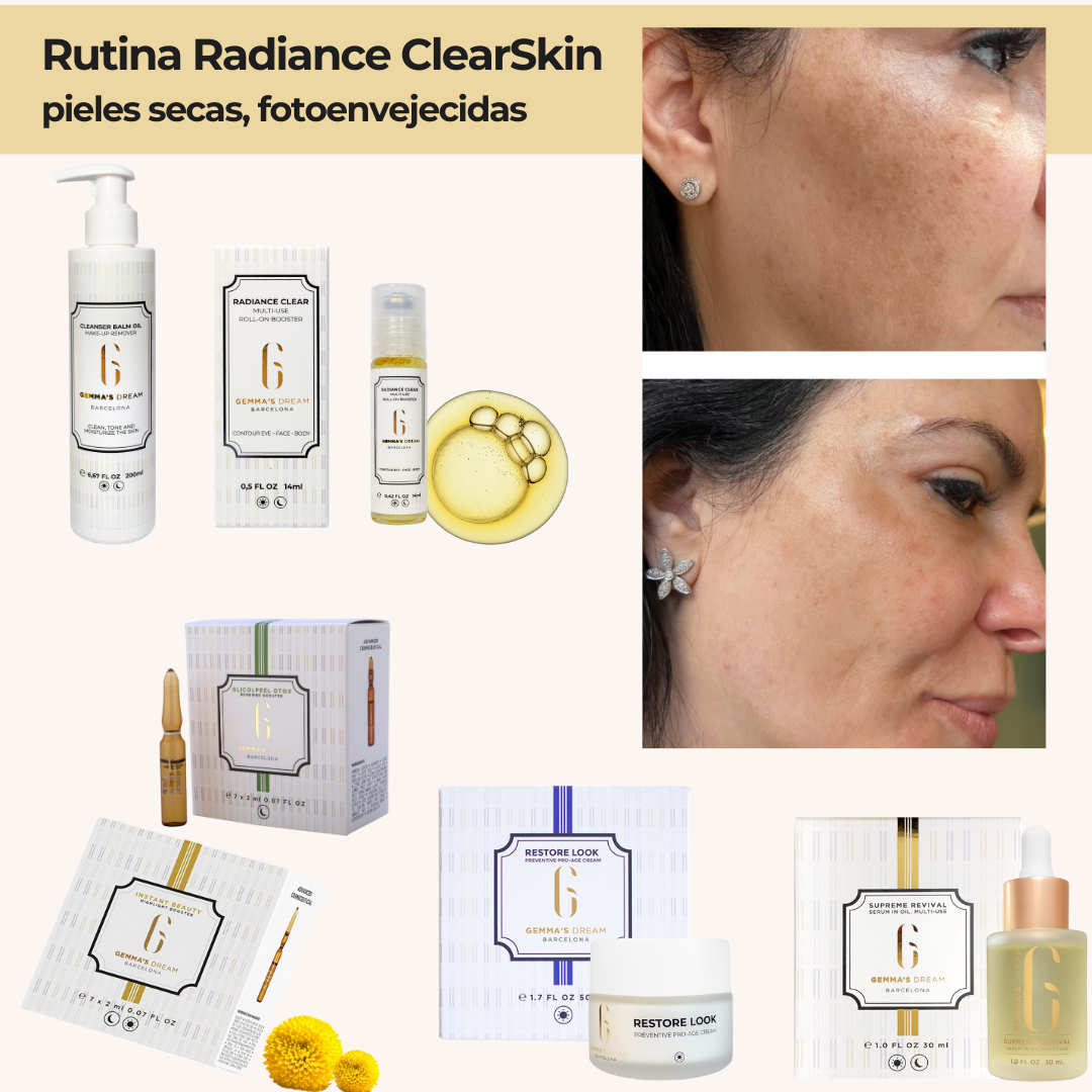 Rutina Radiance ClearSkin - Pieles secas, fotoenvejecidas